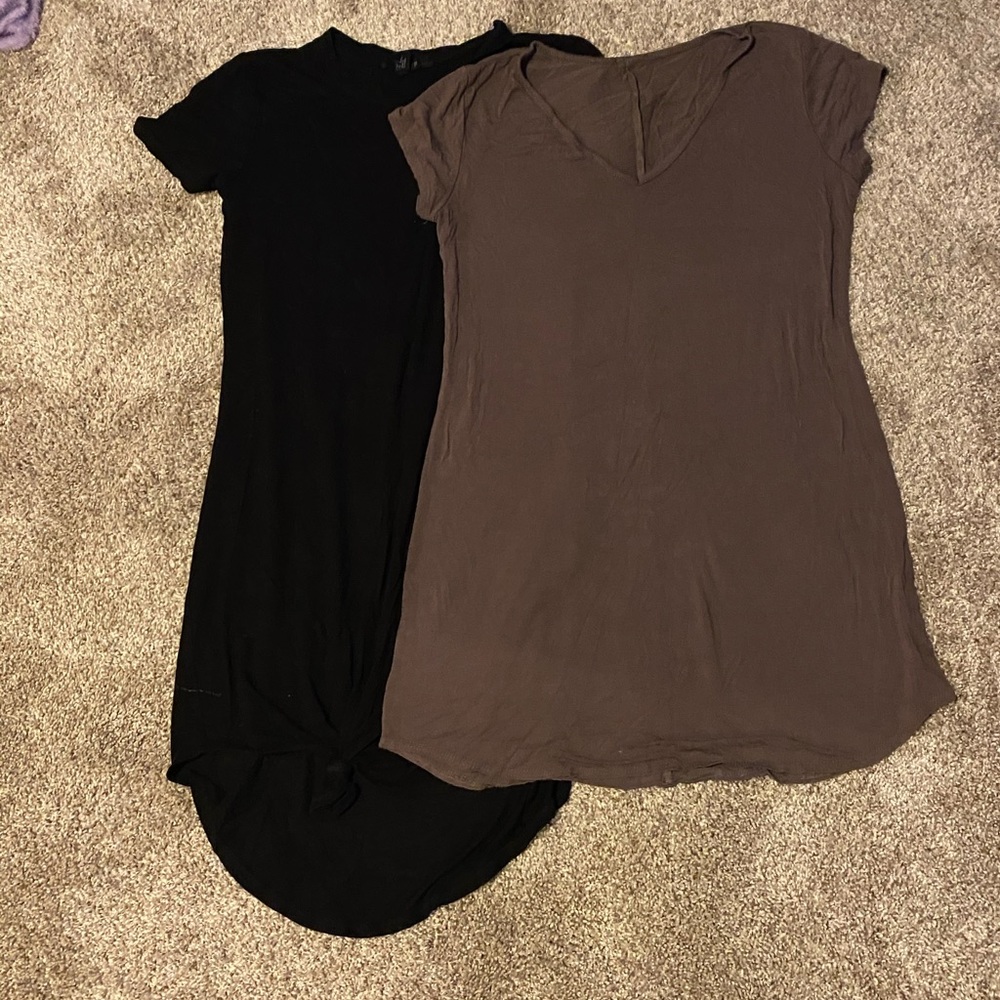bundle Black and Tan t-shirt dress